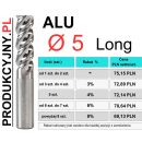 Frez fi 5 ALU LONG L75